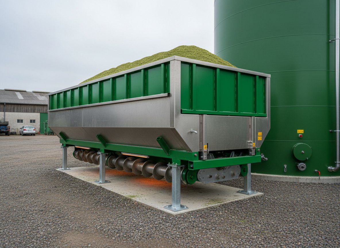 Feststoffdosierer einer Biogasanlage