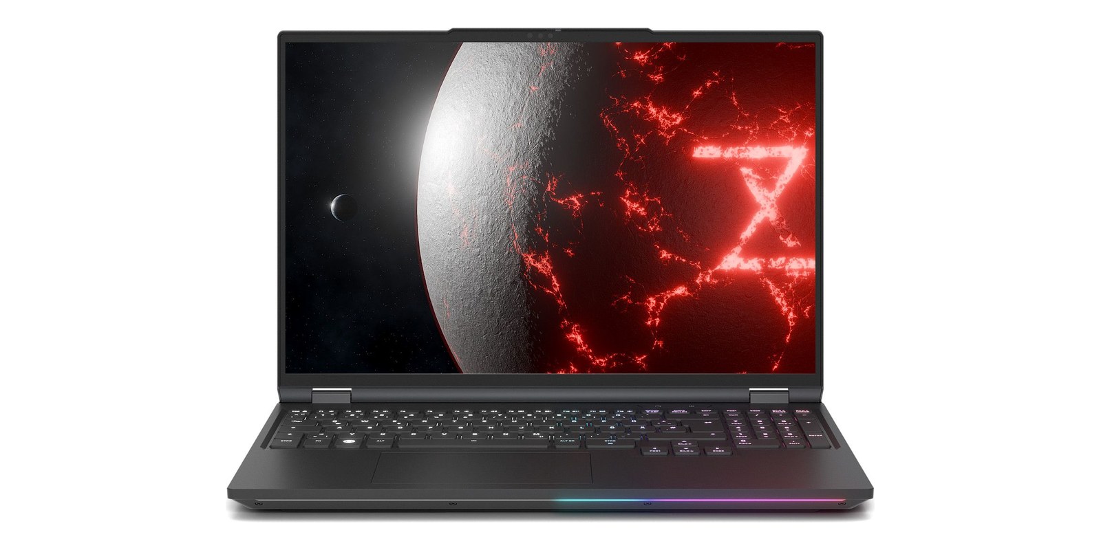 TUXEDO Stellaris 16, aufgeklappt — Produktfoto von TUXEDO Computers